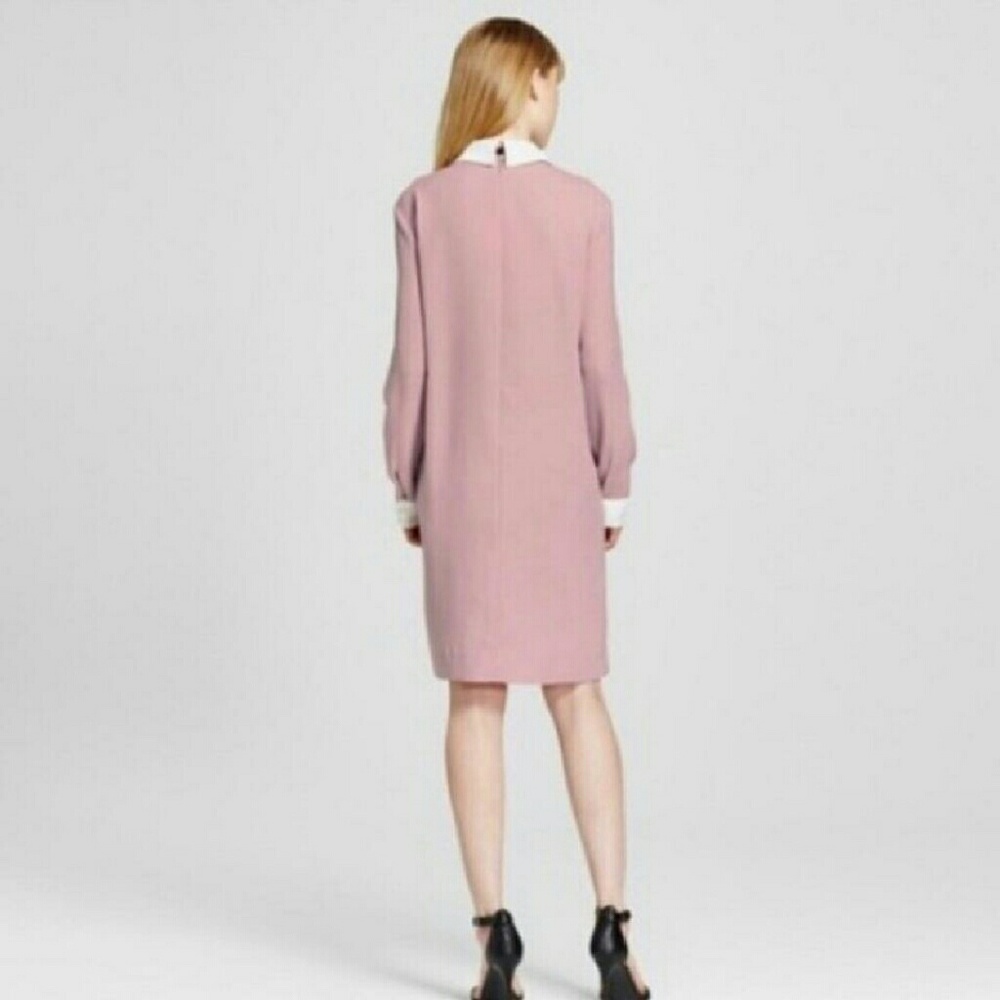 ~1X~ Victoria Beckham Blush Bunny Collared Dress - Picture 2 of 7